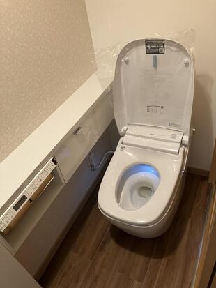 温かみある、落ち着いた上質トイレ空間