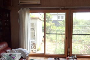 佐倉市　リビング掃き出し・浴室窓内窓設置　インプラス