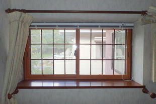 富里市　内窓設置　インプラス取付　外付け日除け設置　スタイルシェード取付