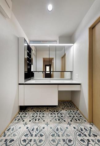 清潔感あふれる洗面