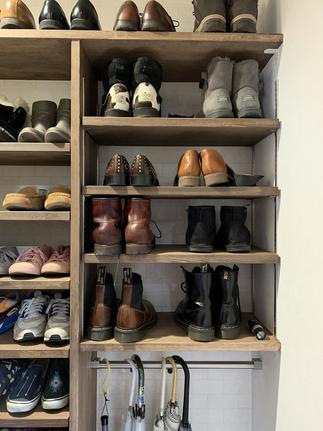 いっぱい入る下駄箱スペース