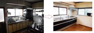 同時にキッチンも改修しました。