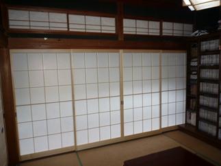 硝子障子入れ替え