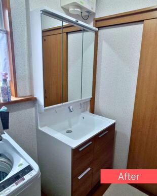 ★長野県佐久市★「変えてよかった！」がわかる、洗面洗面台＆トイレリフォーム★
