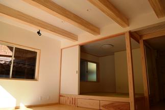 優しい雰囲気のリビングコーナー