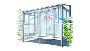 外での物干しが大変な奥様の為に、サニージュをプレゼント！！