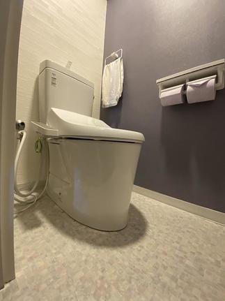 リクシルシャワートイレ　壁クロスもアクセントに。