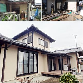 ウッドデッキ リフォーム前後