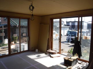 リビング(工事中)