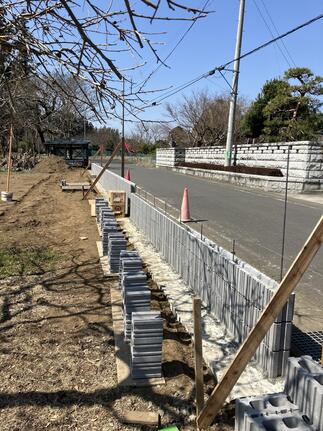 フェンス新設工事（施工中）