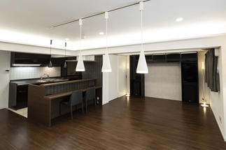 台所・リビング・洋室を合わせて広々としたＬＤＫ