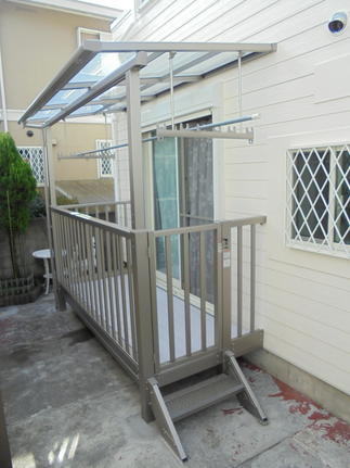 バルコニー+テラス屋根