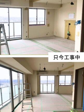 圧迫感のあった間仕切り壁を撤去し、広がりのある空間に