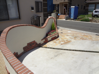 レンガを効果的に利用