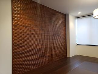 2階食堂　畳スペース・デザインウォール