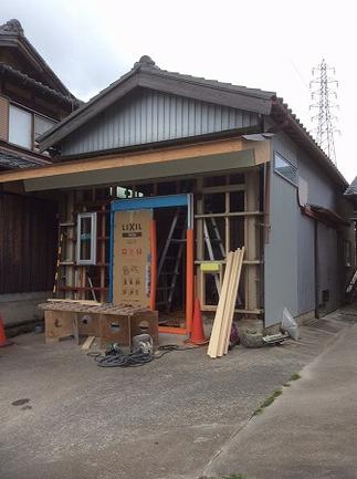 施工中（サッシ）