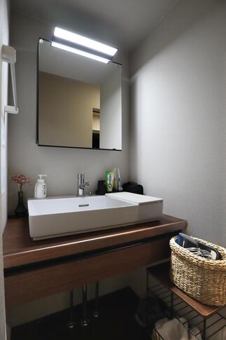 コンパクトな洗面コーナー