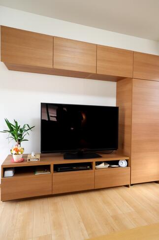 たくさん隠せる壁面収納