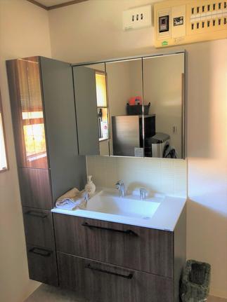 こだわりの洗面化粧台へ入替