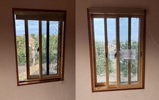 和室の窓の工事前と工事後