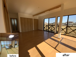 和室から洋室へ