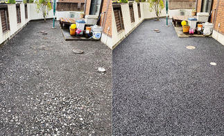 整地してからの透水性アスファルト施工