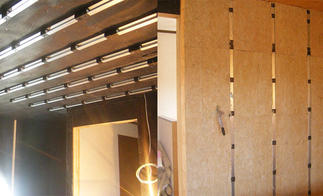 音パットで防振構造施工