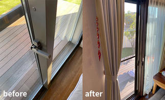 影響の大きい、掃き出し窓をインプラス施工