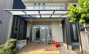 富士市一色の外構リフォーム「テラス屋根の設置」