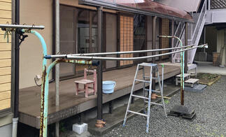 老朽化したウッドデッキもリニューアル