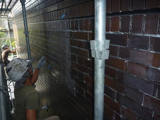 屋上防水ウレタン防水、外壁防水:透明防水を施工致しました。