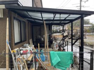 [鳥取県 米子市]　雪ずりでテラスの屋根が・・・