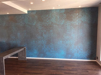 アクセントクロスで、雰囲気のある素敵なリビングに