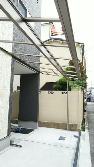 大きなガレージフラット型テラスを設置！