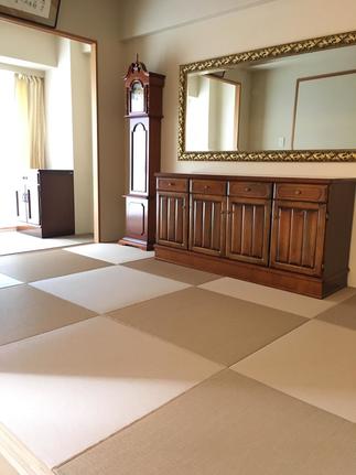 リビング横の和室、畳を入れ替えました。