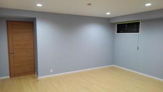 スモークトーンのかわいい水色のお部屋