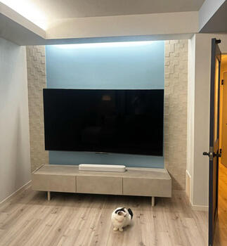 エコカラットや間接照明も採用したリビング空間