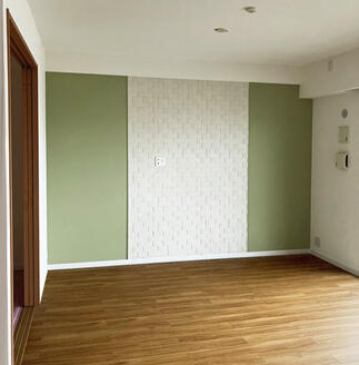 リビングのアクセント壁面