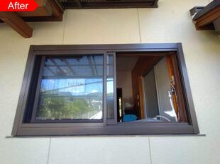 【内窓工事】朝倉市｜「窓が大きくて寒いので部分的に窓の性能を上げたい」とのご要望でした
