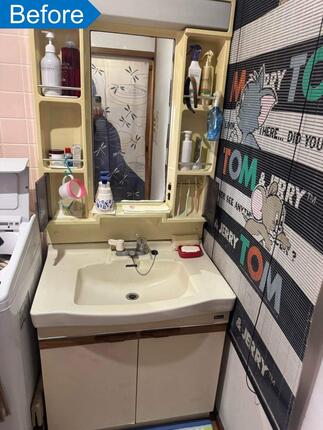 洗面脱衣室ビフォー