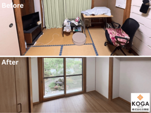 【内装工事】朝倉市｜LIXILフローリング材「ラシッサSフロア」の施工事例
