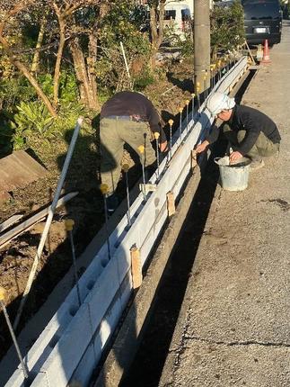 ブロック塀（施工中①）