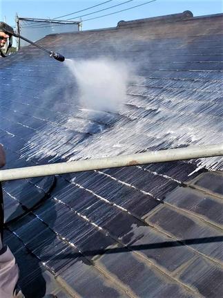 屋根　洗浄