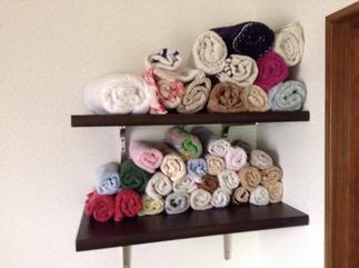 見てこのタオルの収納！