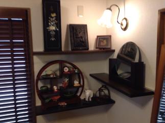 飾り棚ですっきりと！