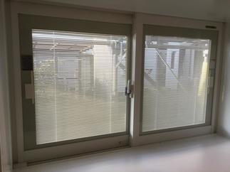 ブラインドイン複層ガラスサッシ導入
