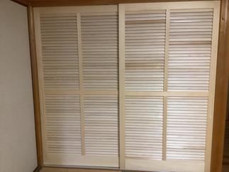 押入れ襖を通気性のある建具に変更