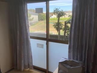 和室の北テラス窓もガラス交換