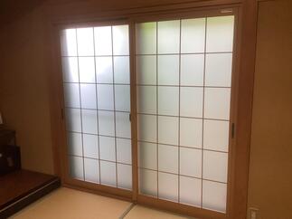 和室の内障子を断熱内窓に交換
