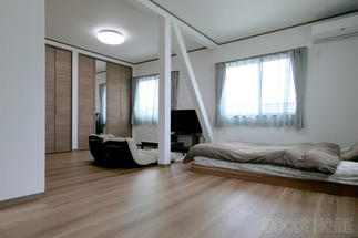 断熱施工で暖かくなった洋間